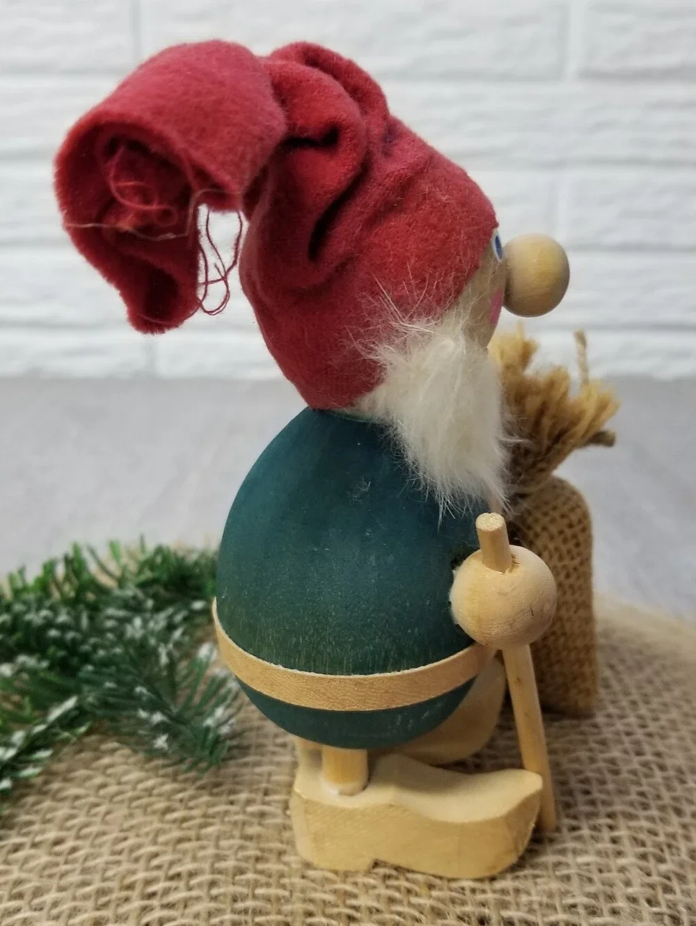 Vintage Wooden Gnome